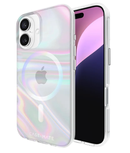 Funda Case Mate Soap Bubble para iPhone 16 Pro Iridiscente
