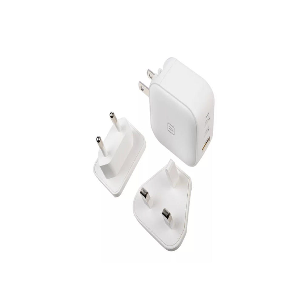 Cargador Universal de Pared Tucano Travel Adapter GaN 65W Blanco