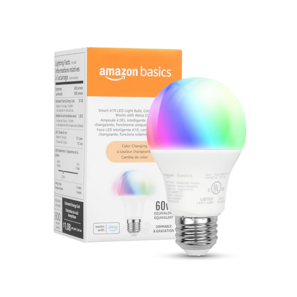 Bombilla LED Inteligente Amazon Basics A19 Compatible con Alexa
