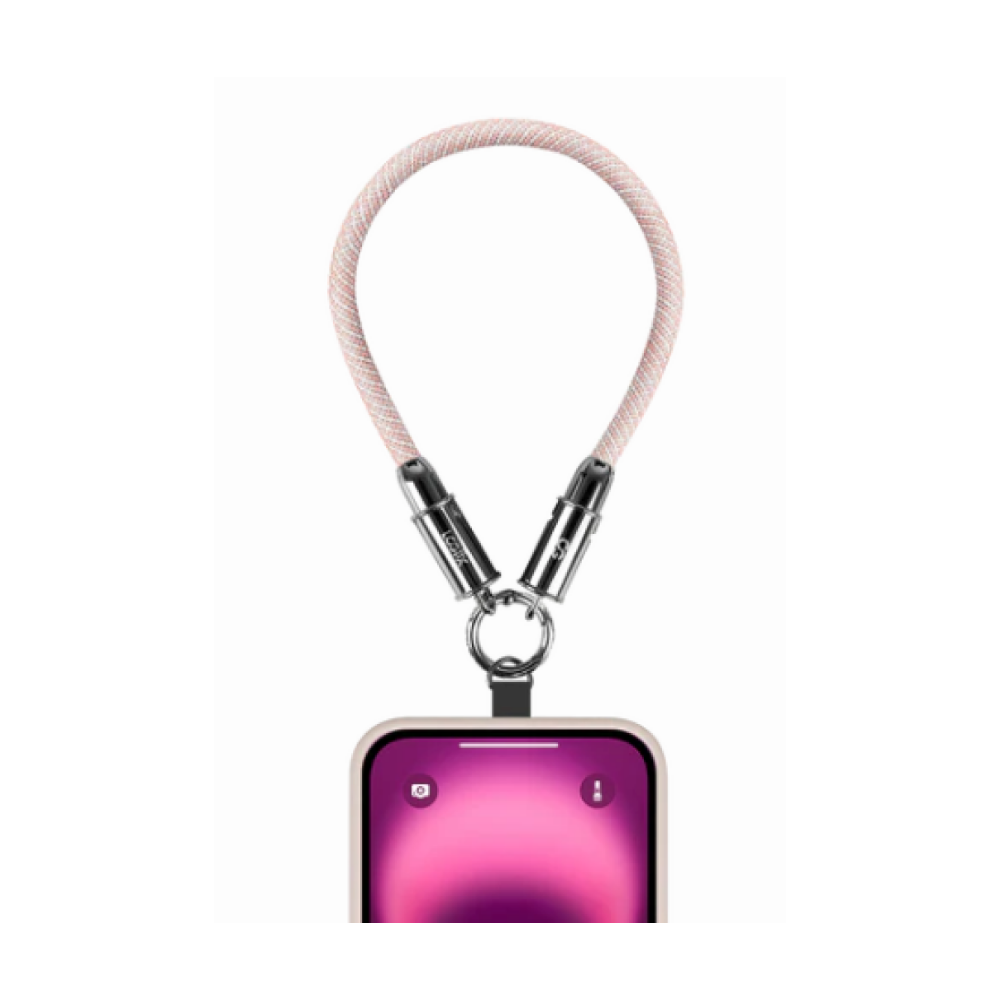 Cable Tipo C a Tipo C LOGiiX Wrist Connect 0.3m Rosado