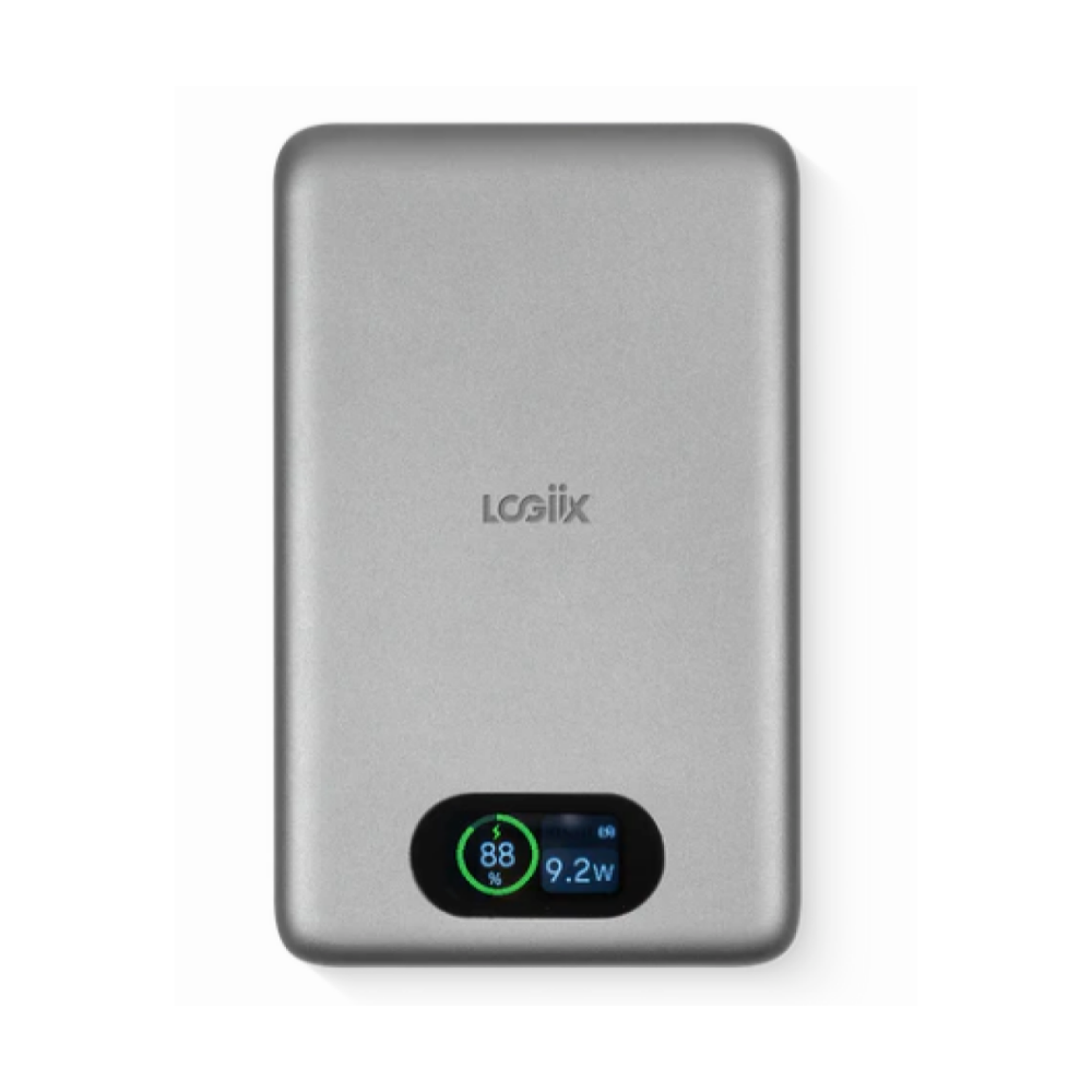 Bateria Portatil LOGiiX Piston Power 10000mAh Pro Mag LED Gris