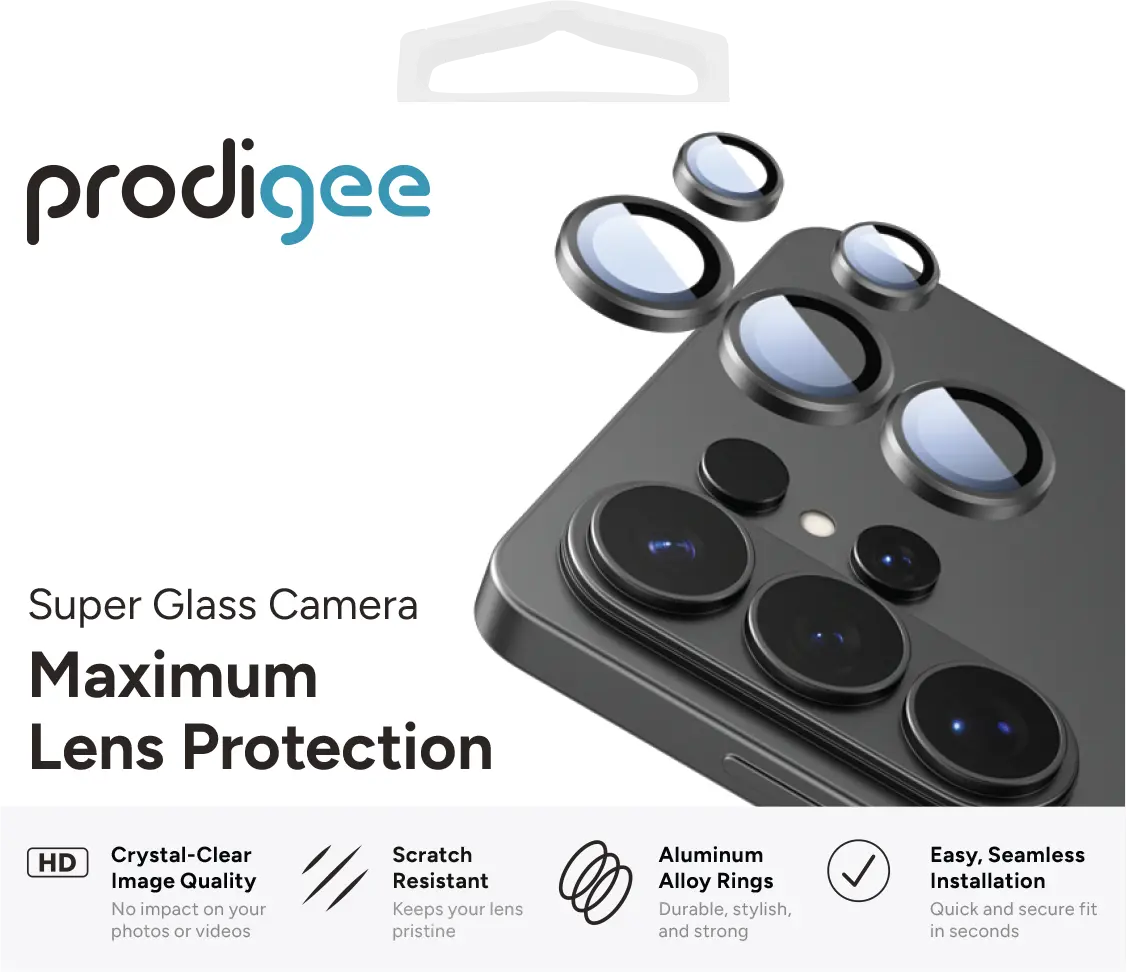 Protector de Lente de Camara Prodigee Super Glass para Galaxy S26 y S26 Plus