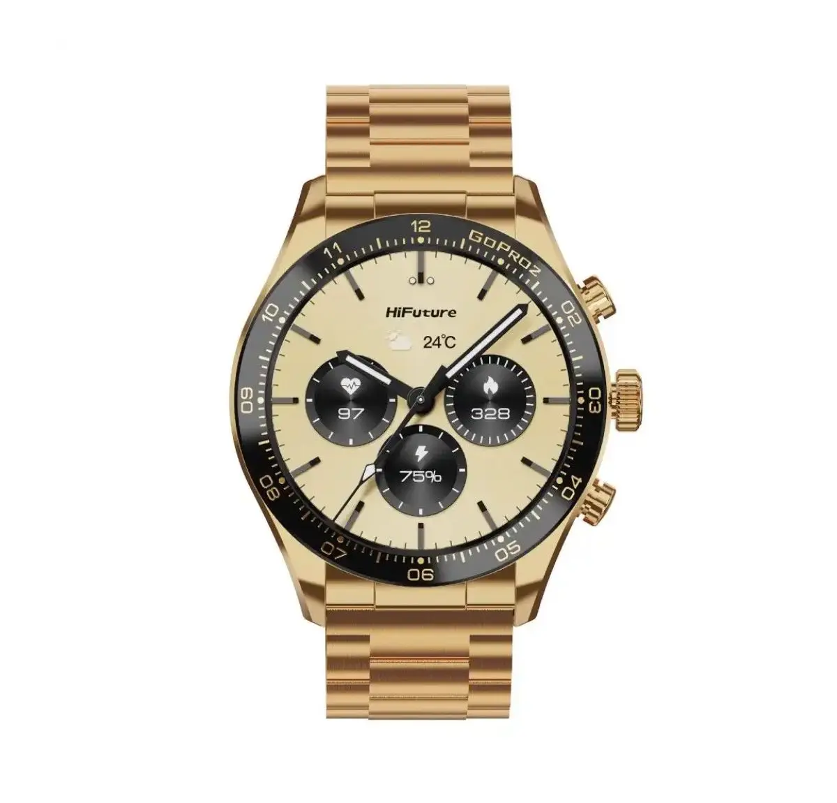 Smartwatch HiFuture Go Pro2 de Acero Inoxidable Dorado