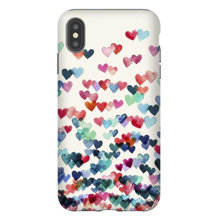 Funda Protectora Artscase Heart Connections Strongfit para iPhone XS Max Azul
