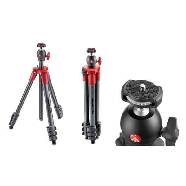 Tripode compacto y ligero ROJO | MKCOMPACTLT-RD - MANFROTTO -16052