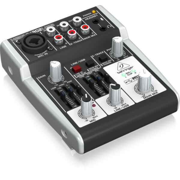 CONSOLA DE 5-ENTRADAS (1-XLR) 302USB XENYX BEHRINGER-0