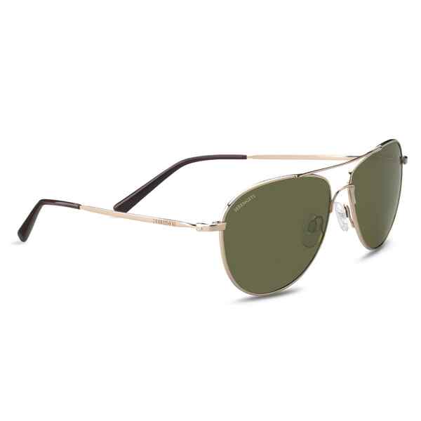 Lentes de Sol Serengeti 8542 Alghero Shiny Soft Gold Polarizados 555nm -0