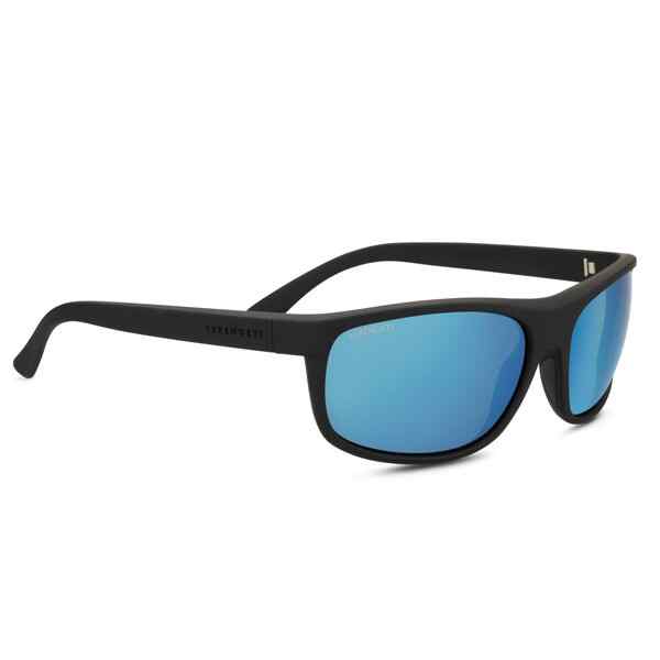 Lentes de Sol Serengeti 8672 Alessio Soft Touch Black PhD Polarizados 555nm Azul -0