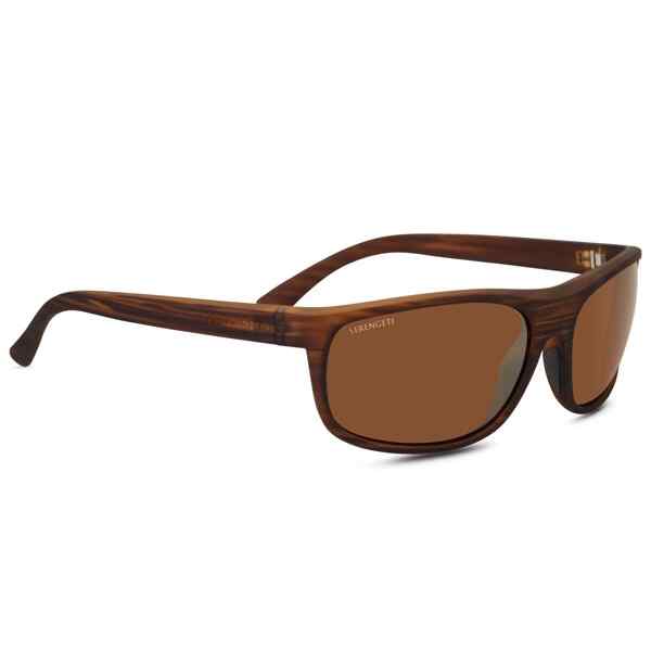Lentes de Sol Serengeti 8676 Alessio Soft Touch Woodgrain Polarizados Dorado-0