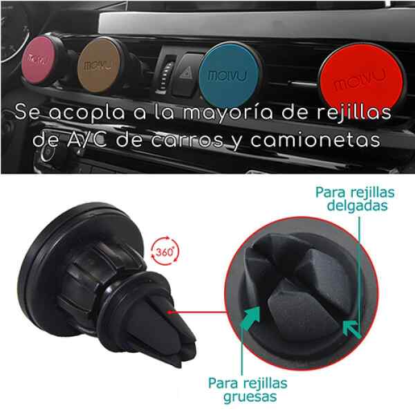 SUJETADOR MAGNÉTICO AC NEGRO MOLVU-7910