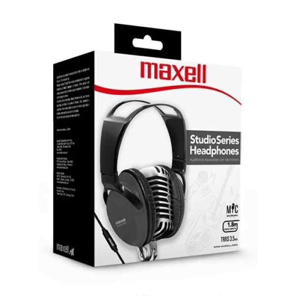 Auriculares Studio Tamaño Completo HP Con Microfono Gray ST-2000 MAXELL-0