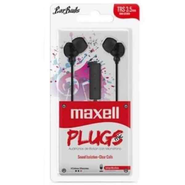 Auriculares Stereo BUDS Con Microfono PLUGZ BLK IN-MIC Maxell-8916