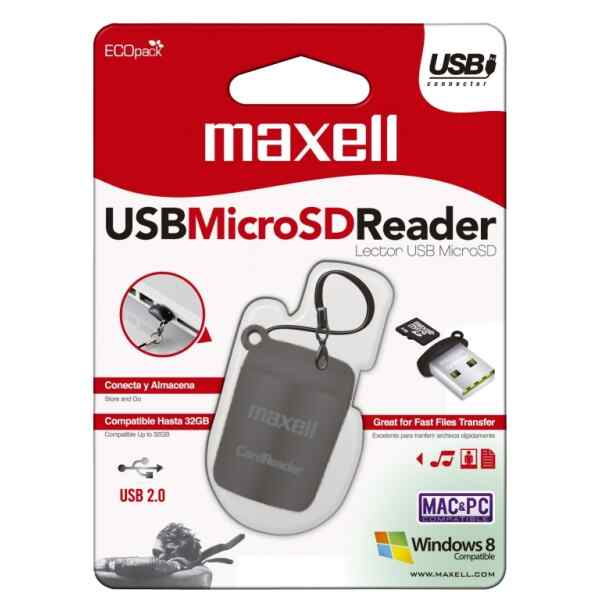 Lector USB MicroSD USB-MICRO Maxell-0