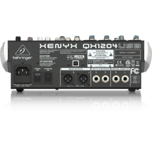 CONSOLA DE 12-ENTRADAS (4-XLR) 2/2-BUSES, EFECTOS KLARK TEKNIK QX1204USB XENYX BEHRINGER