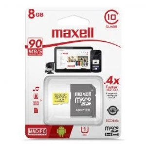 Tarjeta de Memoria 8GB SDXC CL10 con Adaptador SD MCSD-8CL10 Maxell-0
