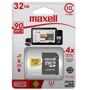 Tarjeta de Memoria 32GB SDXC CL10 Con Adaptador SD MCSD-32CL10  Maxell