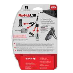 USB-FLEX HUB DE 4 PUERTOS USB + 1 MINI USB FLEX Maxell