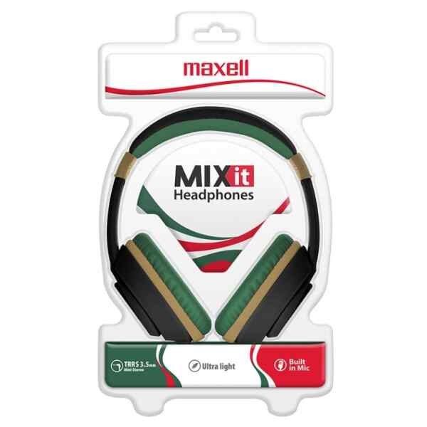 Auriculares MIXIT Medianos BLK/GRN MIX-24 Maxell-9507