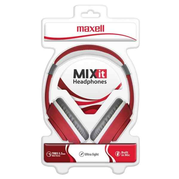 Auriculares MIXIT Medianos RED/GRY MIX-24 Maxell-0