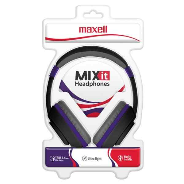 Auriculares MIXIT Medianos BLK/PUR MIX-24 Maxell-9503