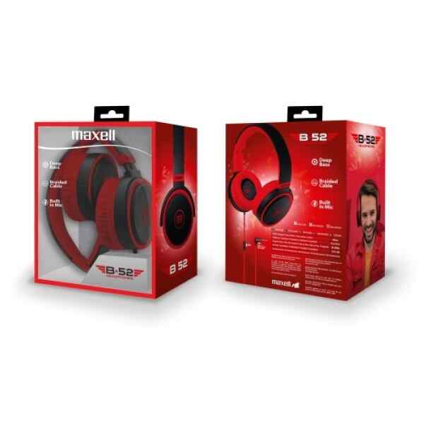Auriculares Tamaño Completo Con Microfono GRAY/BLUE HP-B52 Maxell-0