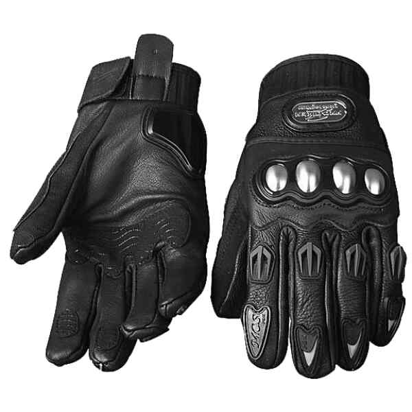 Guantes cuero negro PRO BIKER MCS-06 talla M-0