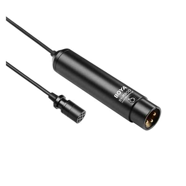 MICROFONO PROFESIONAL OMNI SOLAPA XLR CON CABLE BY-M80D - BOYA-0