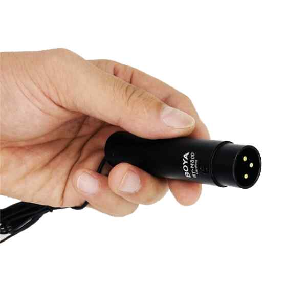 MICROFONO PROFESIONAL OMNI SOLAPA XLR CON CABLE BY-M80D - BOYA-10173