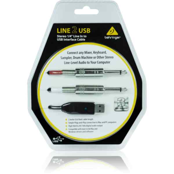 LINE 2 USB CABLE INTERFACE DE PLUG 1/4" BEHRINGER-0