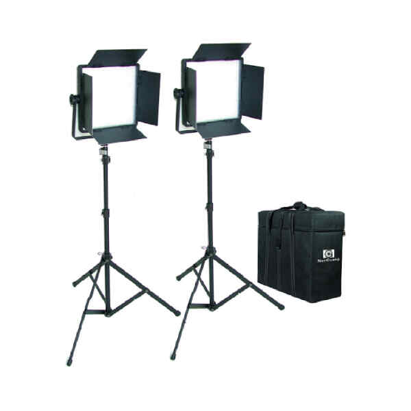 KIT DE 2 LUCES LED 3200 CN-576 C/TRIPODE Y ESTUCHE - Nanguang-0