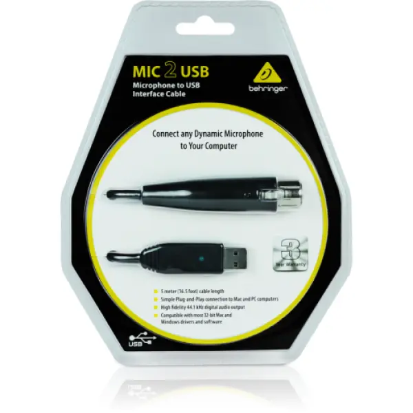 Cable | INTERFACE DE MICROFONO A USB - BEHRINGER-0