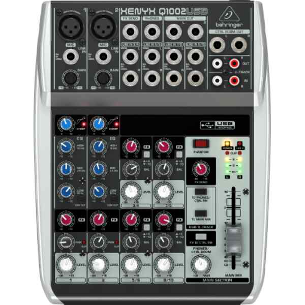 Q1002USB XENYX CONSOLA 10 ENTRADAS 2 BUS MIXERS MIC PREAMPS BEHRINGER-0