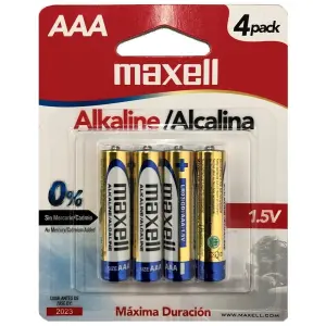 Bateria Alkalina AAA 4PK LR03 Maxell Bateria Alkalina AAA 4PK LR03 Maxell