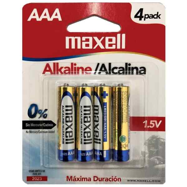 Batería Alkalina AAA 4PK LR03 Maxell-0