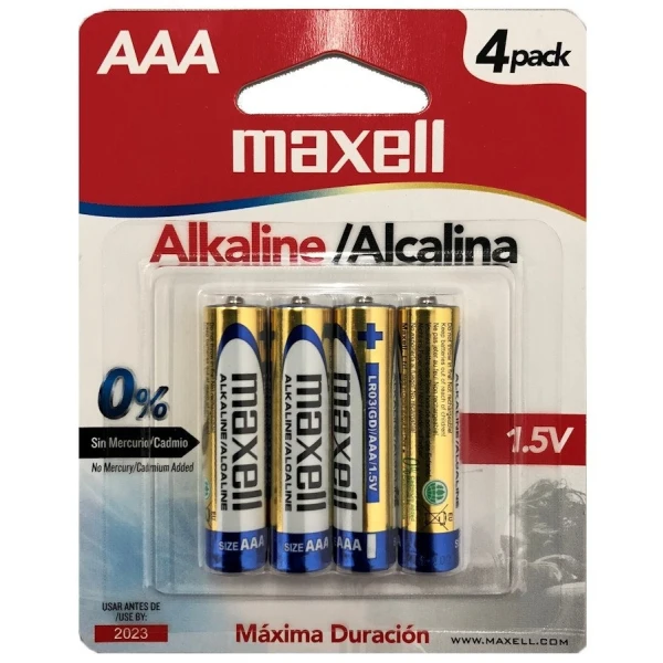 Batería Alkalina AAA 4PK LR03 Maxell-0