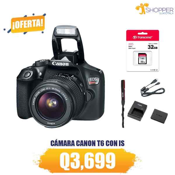 CAMARA CANON EOS REBEL T6 18-55MM IS Estabilizador de imagen -11508