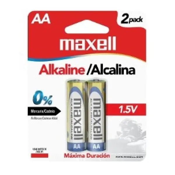 Batería Alcalina AA PK02 LR-06 Maxell-0 Batería Alcalina AA PK02 LR-06 Maxell-0