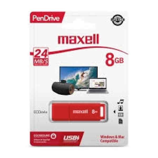 USB Pendrive 8GB RED USBPD-8 Maxell-0