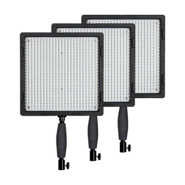Kit de 3 luces LED con tripode y estuche | CN-576C 3KIT+T - NANGUANG-0
