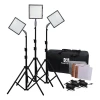 Kit de 3 luces LED con tripode y estuche | CN-576C 3KIT+T - NANGUANG-15677