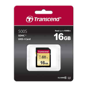 Memoria SD 16GB UHS-I U1, TS16GSDC500S - Transcend -0