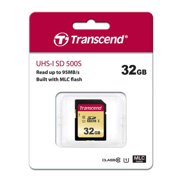 Memoria SD 32GB UHS-I U1, TS32GSDC500S - Transcend -0