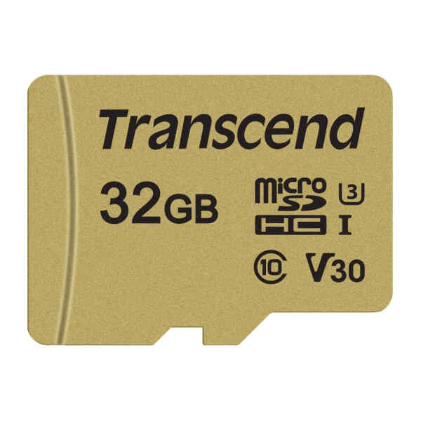 Memoria MicroSD 32GB UHS-I U3 con adaptador, TS32GUSD500S - Transcend-14806