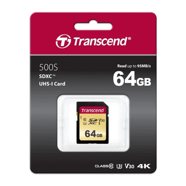 Memoria SD 64GB UHS-I U1, TS64GSDC500S - Transcend-0