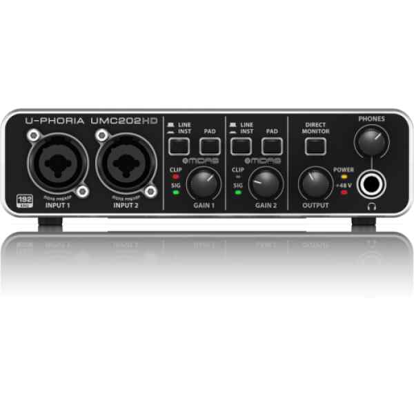 Interfaz de Audio UMC202HD U-PHORIA AUDIOPHILE 2x2 Behringer-0