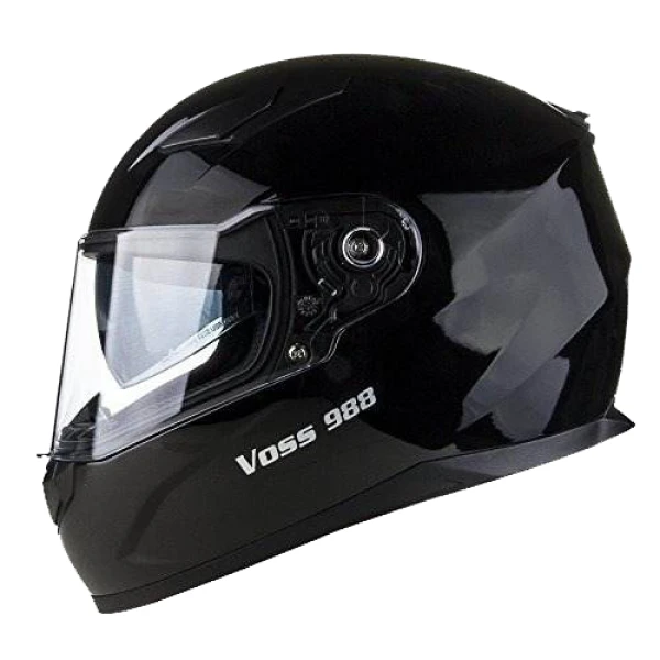 CASCO NEGRO CERRADO BRILLANTE VOSS talla L-0