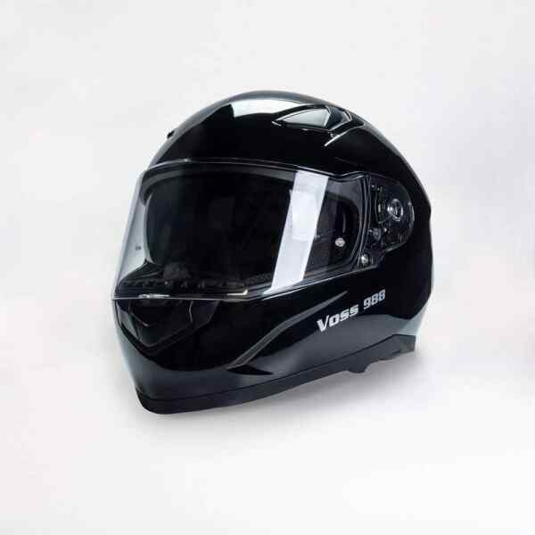 CASCO NEGRO CERRADO BRILLANTE VOSS talla L-8631