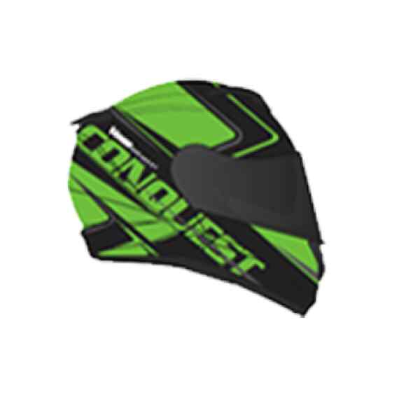 CASCO NEGRO CON VERDE DOBLE PRO 580-164 VOSS talla L-0