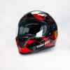 CASCO PARA NIÑO NEGRO/ROJO BRILLANTE VOSS talla L-8621