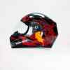 CASCO PARA NIÑO NEGRO/ROJO BRILLANTE VOSS talla L-8622